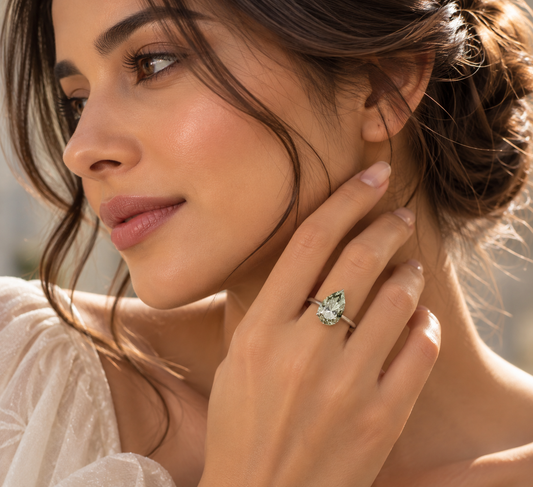 0.25 ct Pear lab-grown diamond – lifestyle