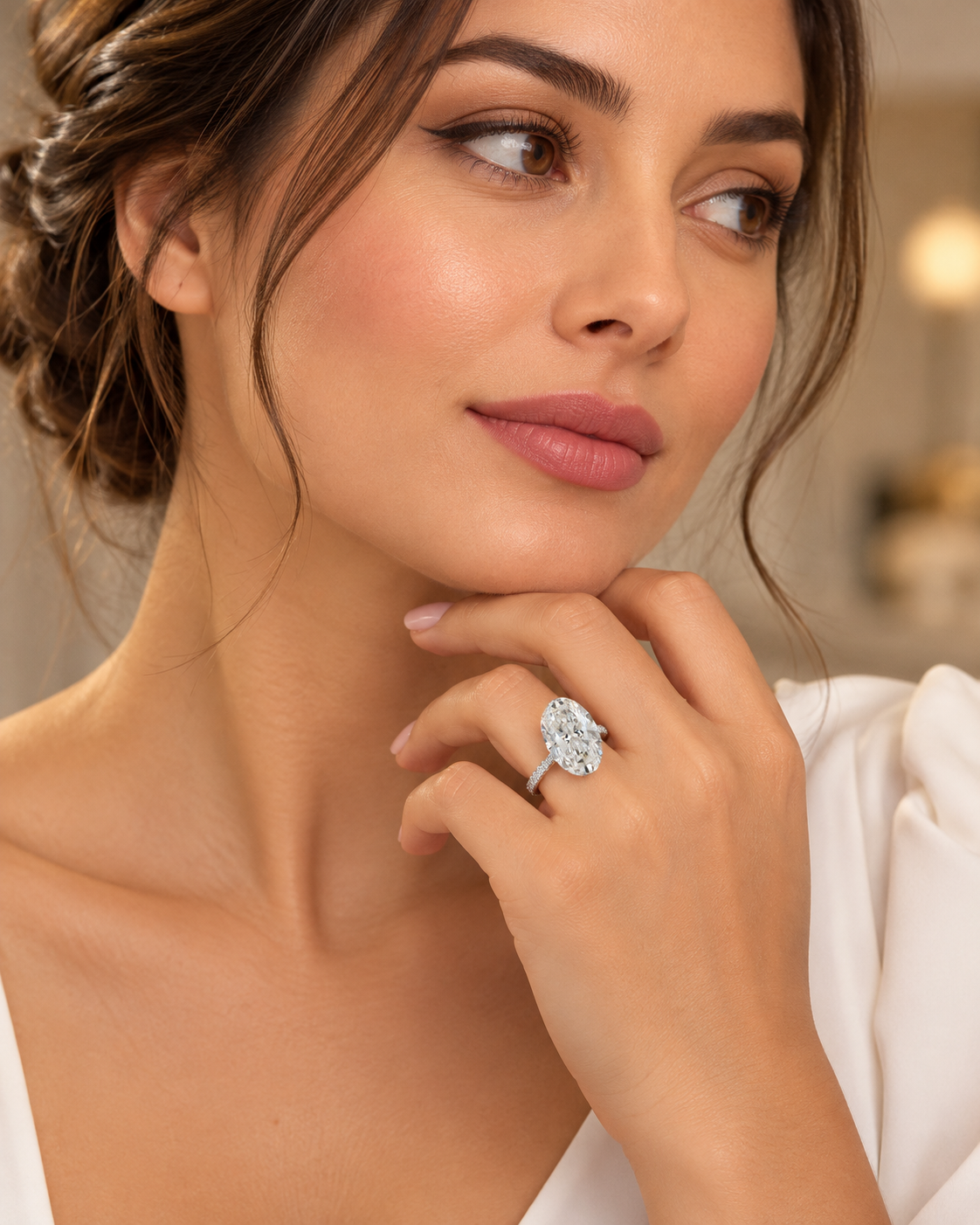 5.01 ct Oval lab grown diamond – lifestyle