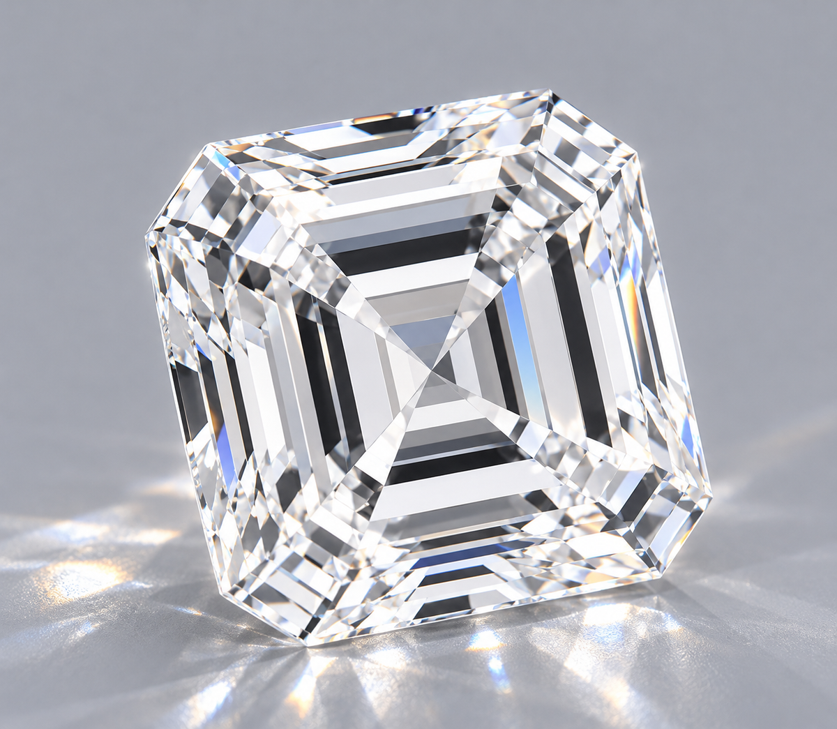 1.52 ct square emerald lab grown diamond D VVS1