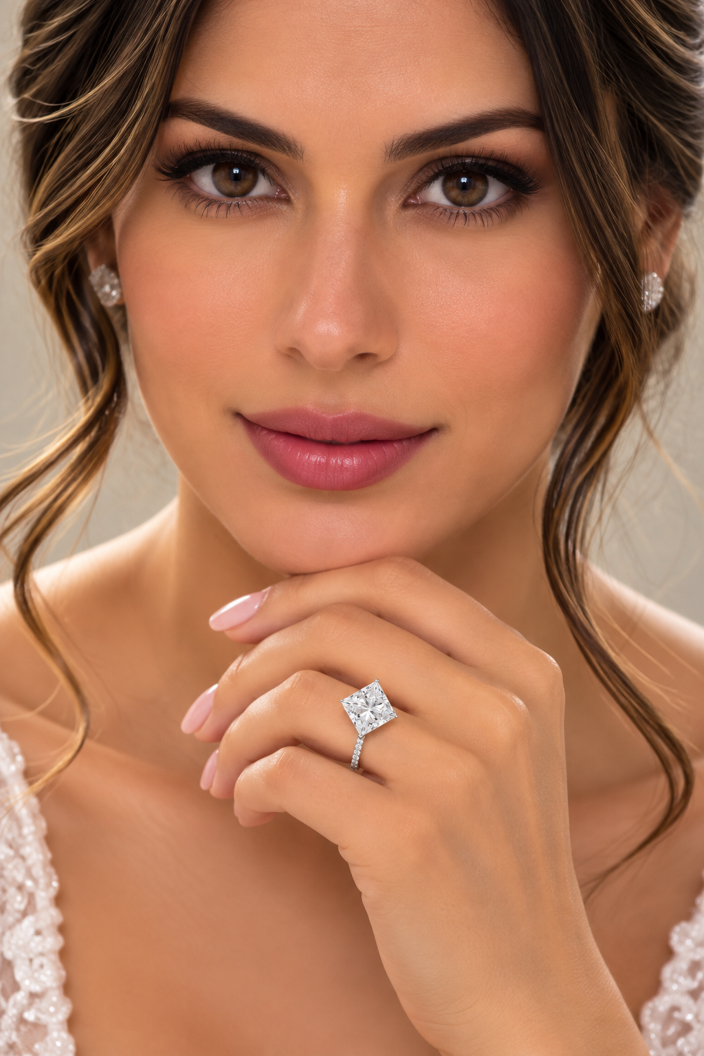 1.65 ct Princess lab grown diamond – lifestyle