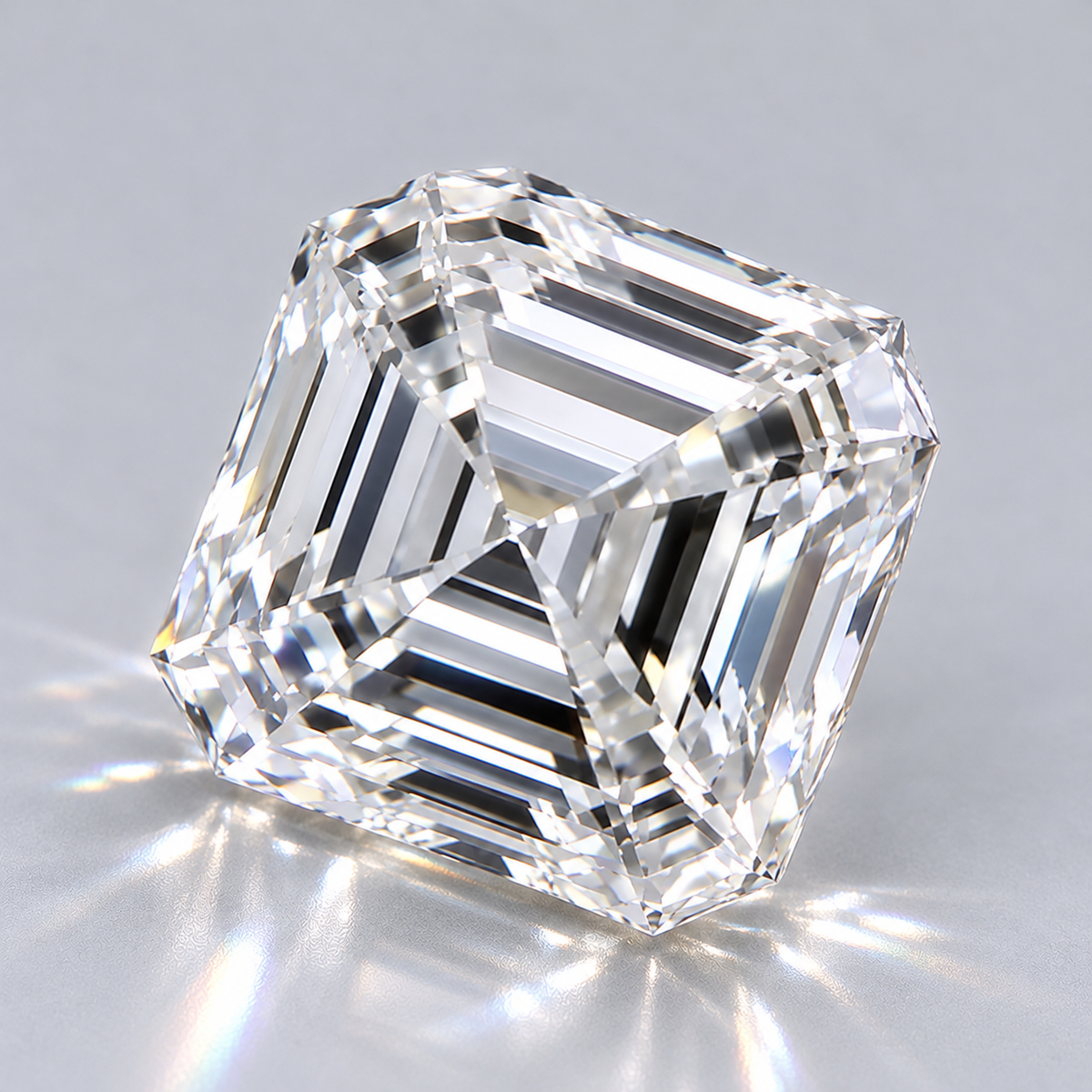 2.01 ct square emerald natural diamond F VS2