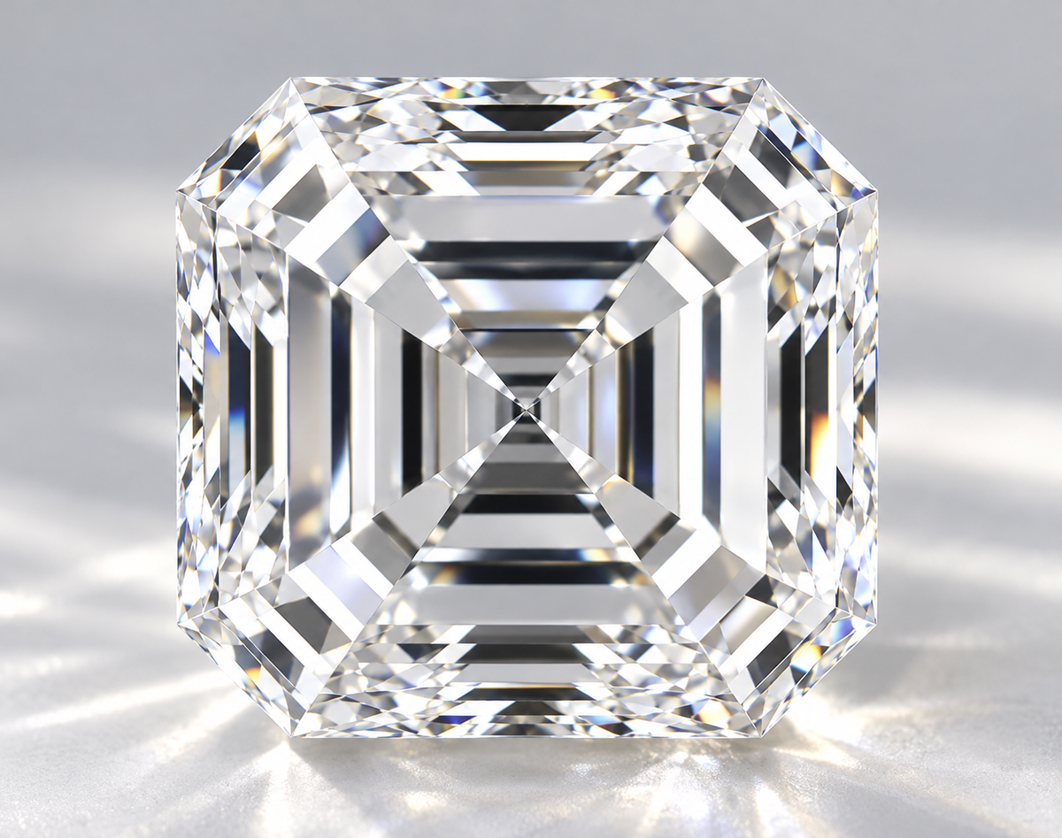 2.02 ct square emerald natural diamond D VS2