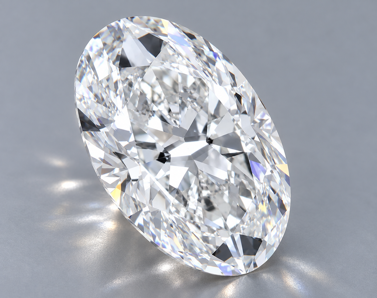 1.51 ct Oval natural diamond – angled view