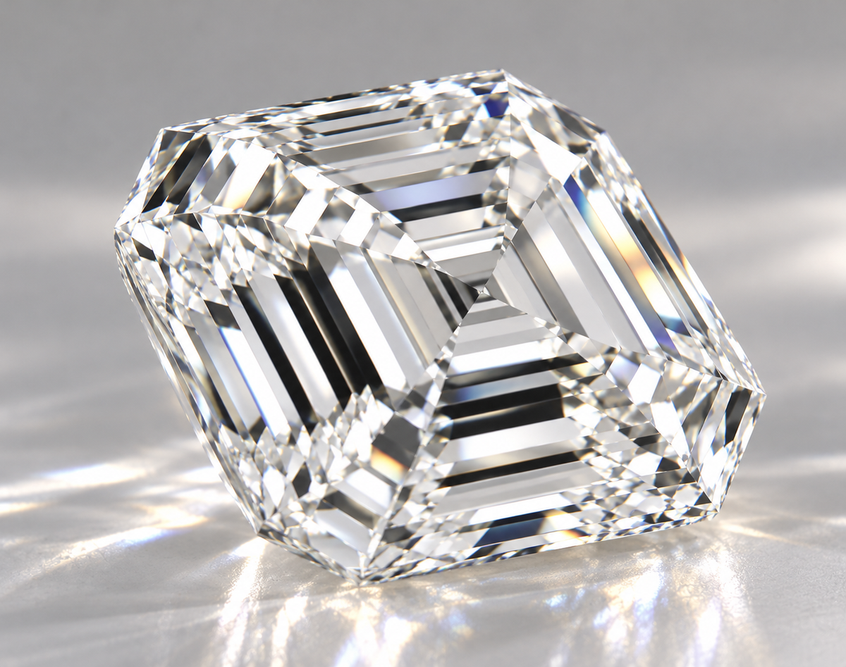 2.02 ct square emerald natural diamond D VS2