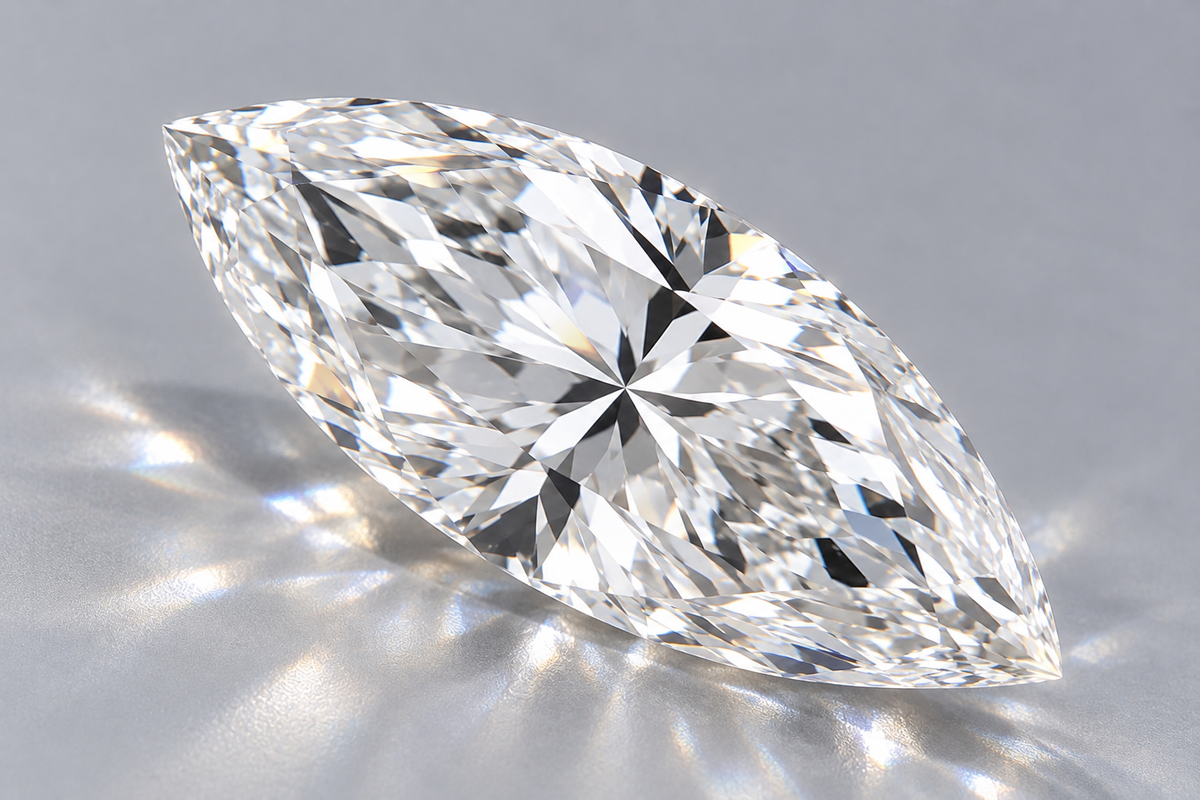 1.51 ct marquise lab grown diamond E VVS1