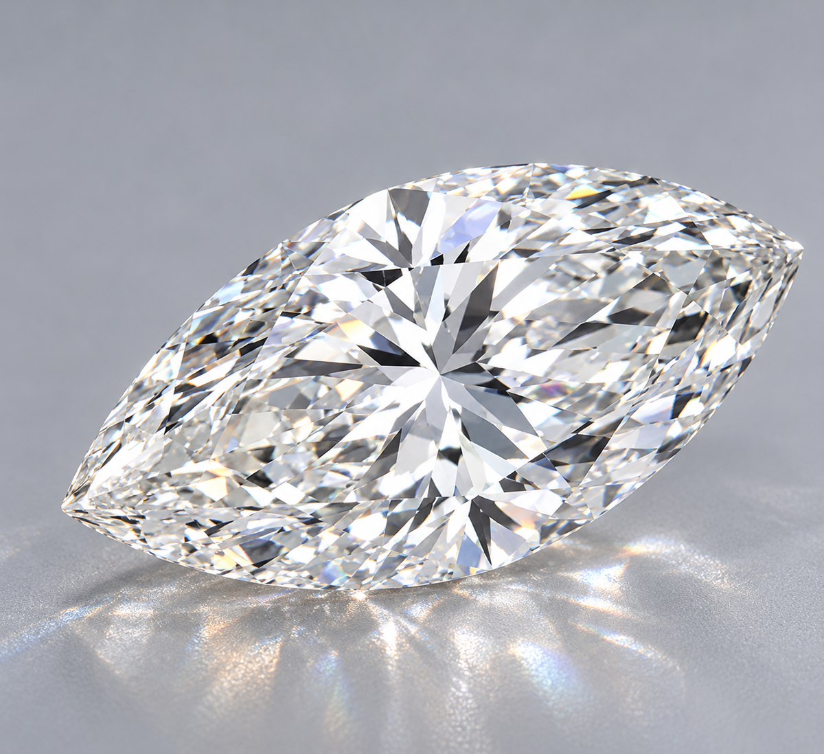 1.01 ct Marquise lab grown diamond – angled view