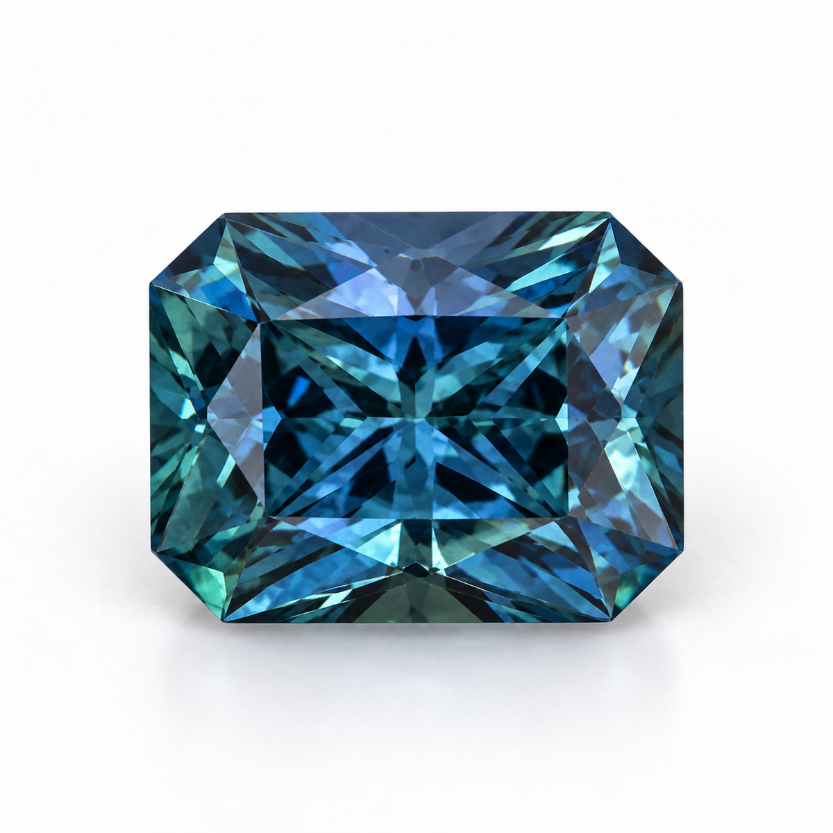 1.00 ct Radiant sapphire – face up