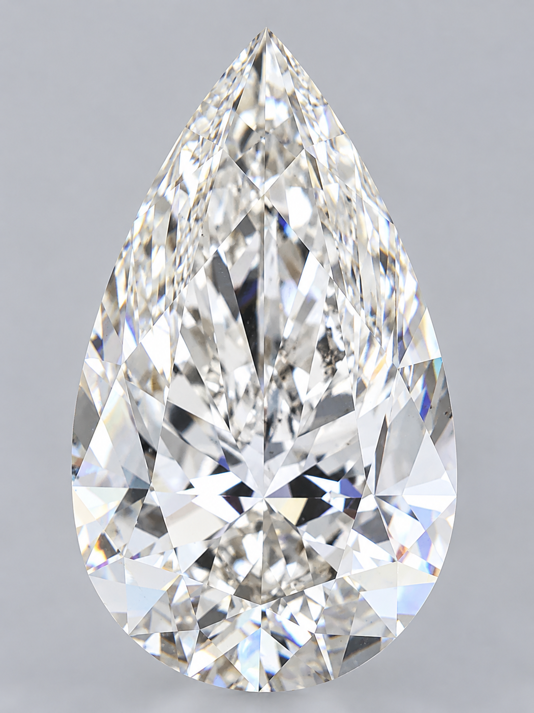 5.02 ct Pear lab grown diamond – face up