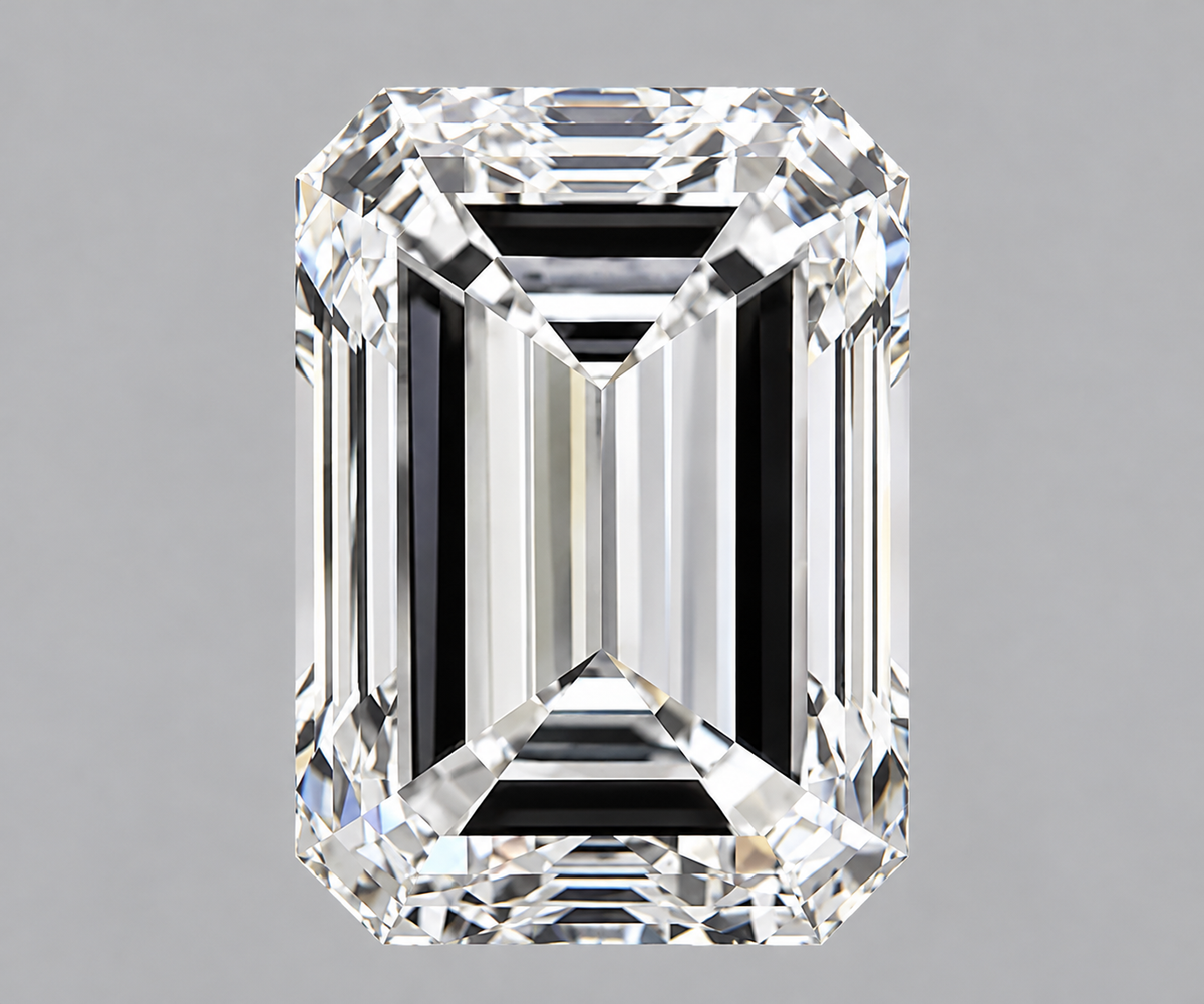 1.56 ct Emerald lab grown diamond – face up