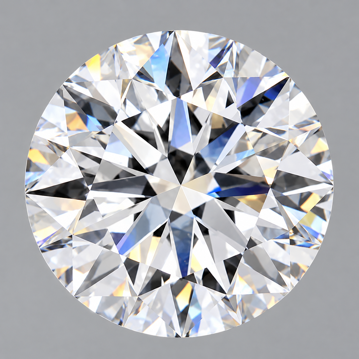 4.10 ct Round lab grown diamond – face up
