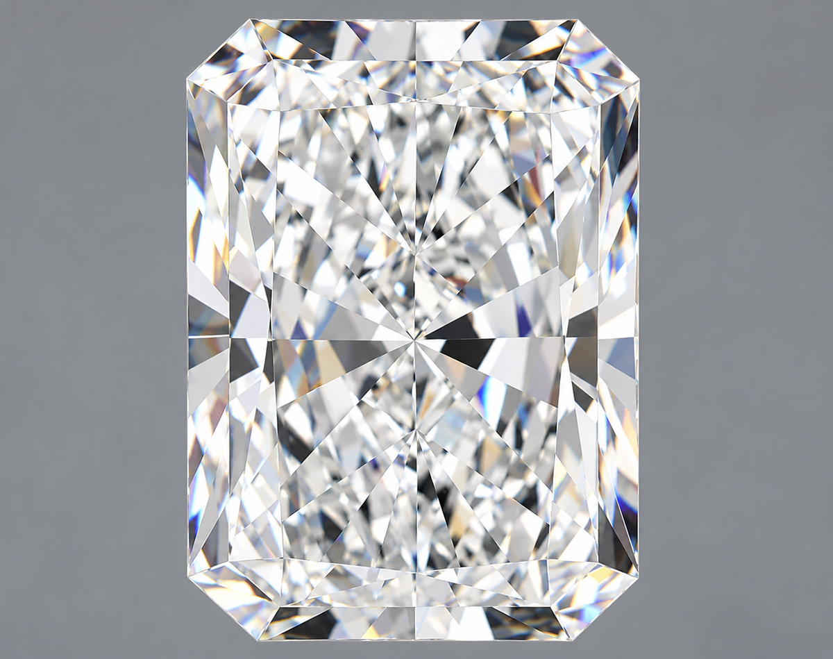 4.18 ct Radiant lab grown diamond – face up