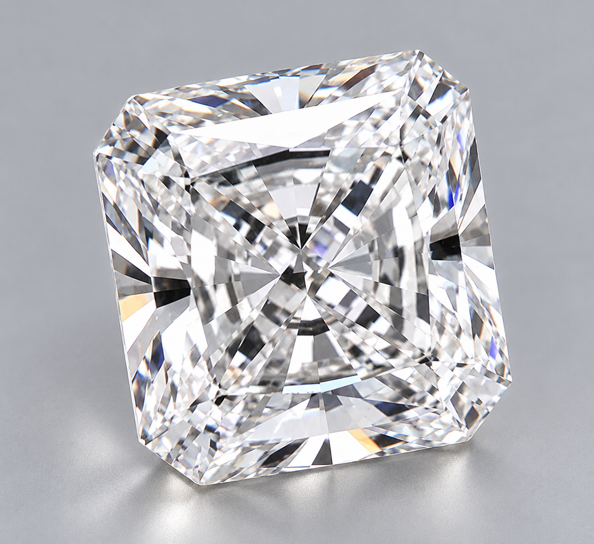 1.52 ct Square Radiant lab grown diamond – angled view