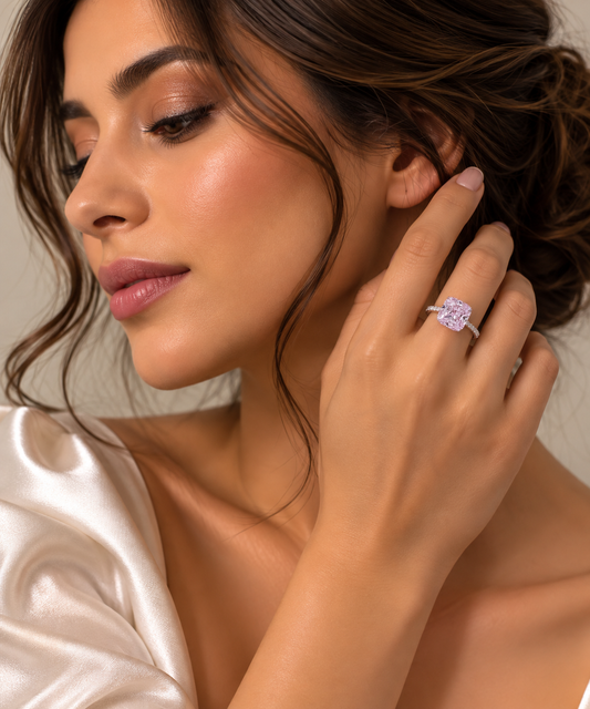 0.05 ct Cushion natural diamond – lifestyle