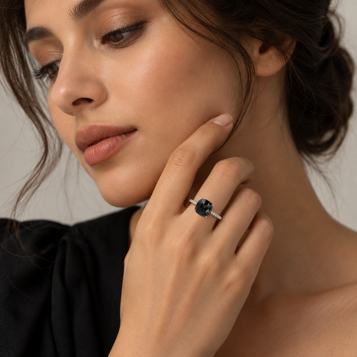 0.65 ct Cushion Brilliant natural diamond – lifestyle