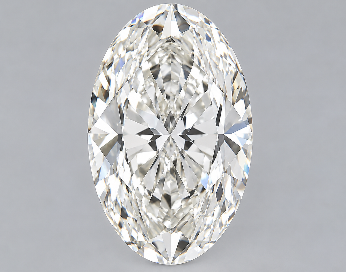 5.01 ct Oval lab grown diamond – face up