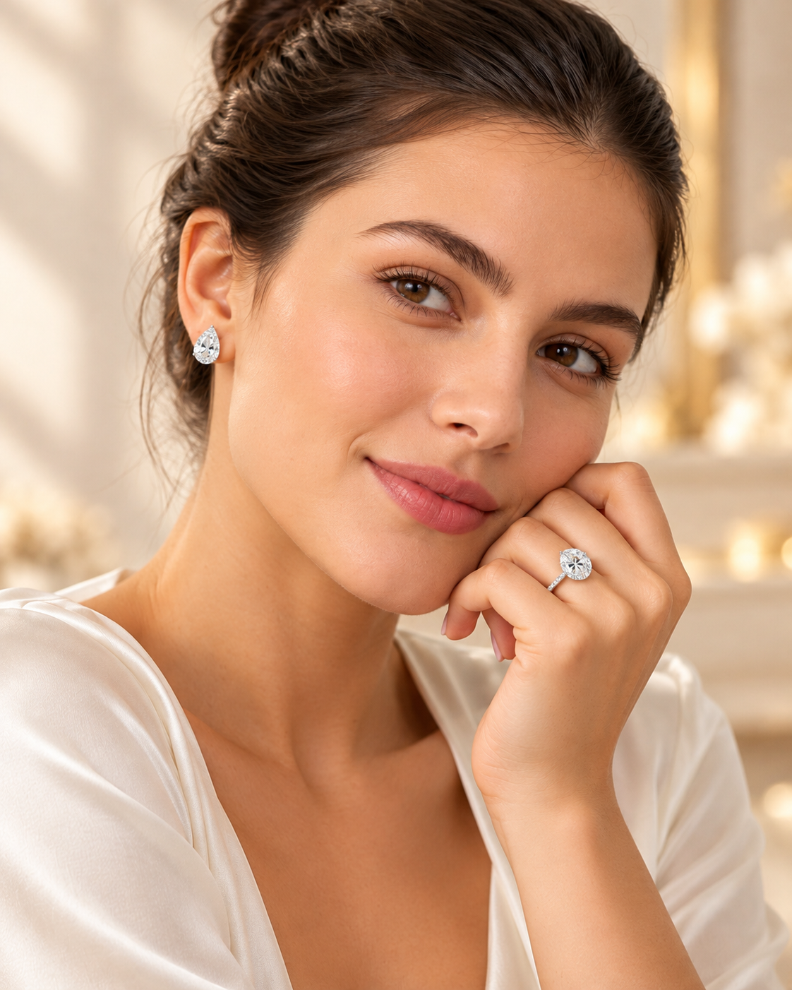 5.08 ct Pear lab grown diamond – lifestyle