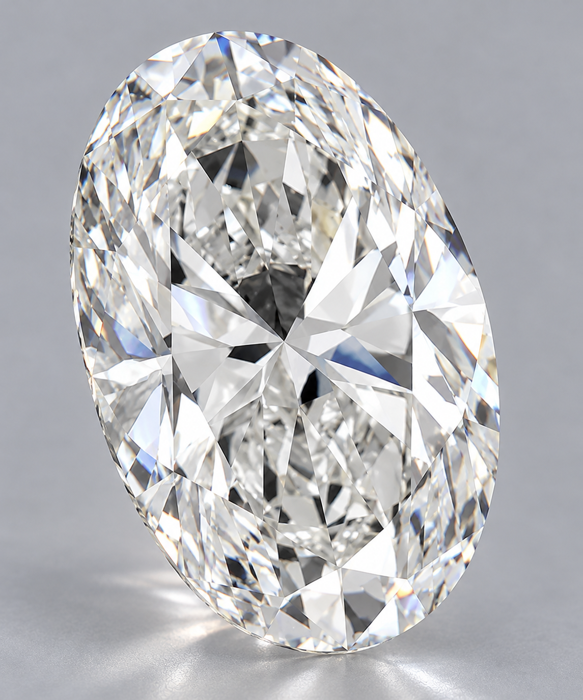 5.01 ct Oval lab grown diamond – angled view