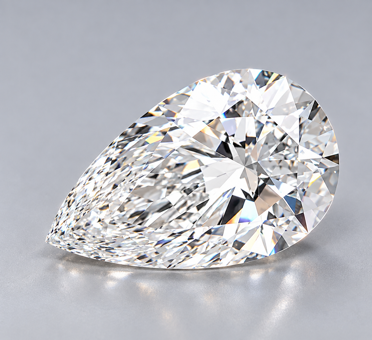 1.06 ct Pear lab grown diamond – side view