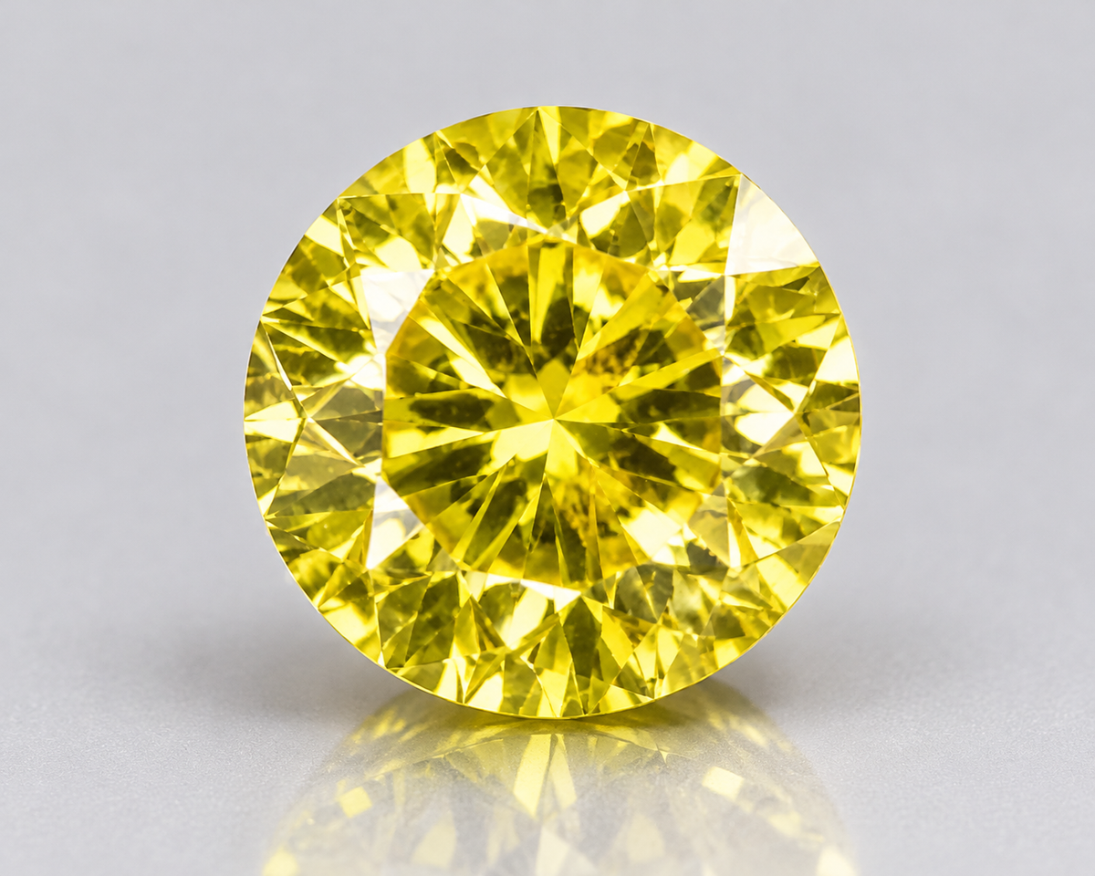 1.26 ct Round sapphire – face up
