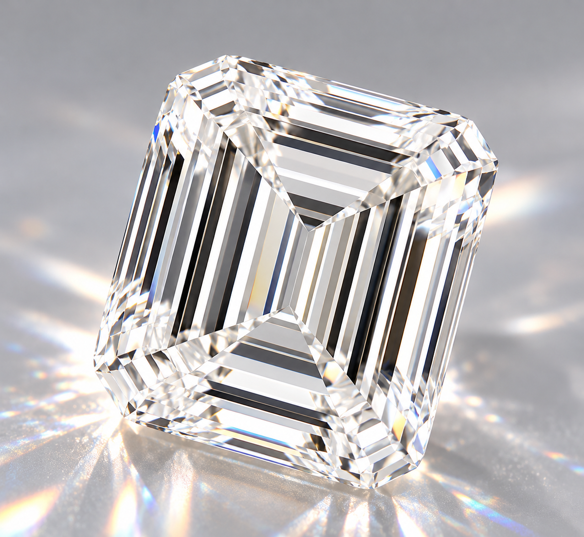 2.50 ct emerald lab grown diamond E VVS1