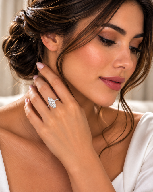 2.01 ct Marquise natural diamond – lifestyle