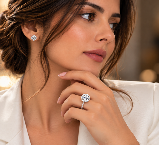 5.00 ct Round lab grown diamond – lifestyle
