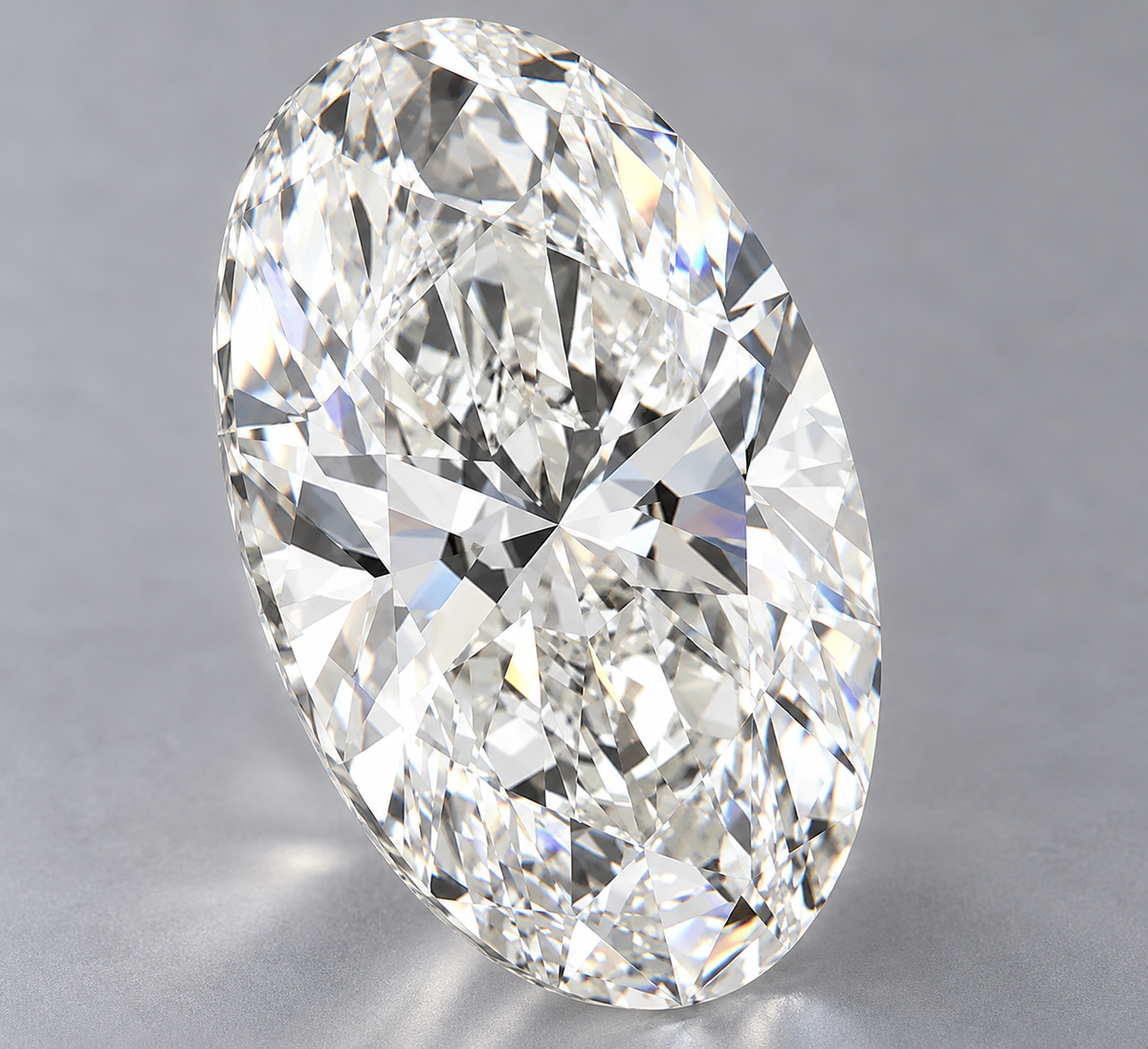3.09 ct Oval lab grown diamond – angled view