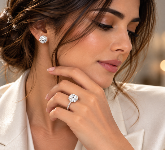 5.02 ct Round lab grown diamond – lifestyle