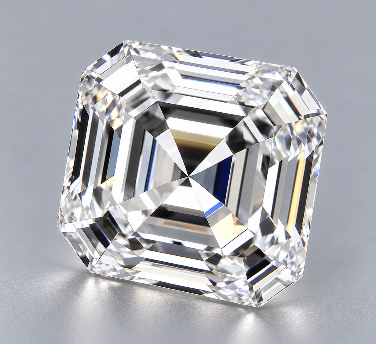 1.51 ct Square Radiant lab grown diamond – angled view