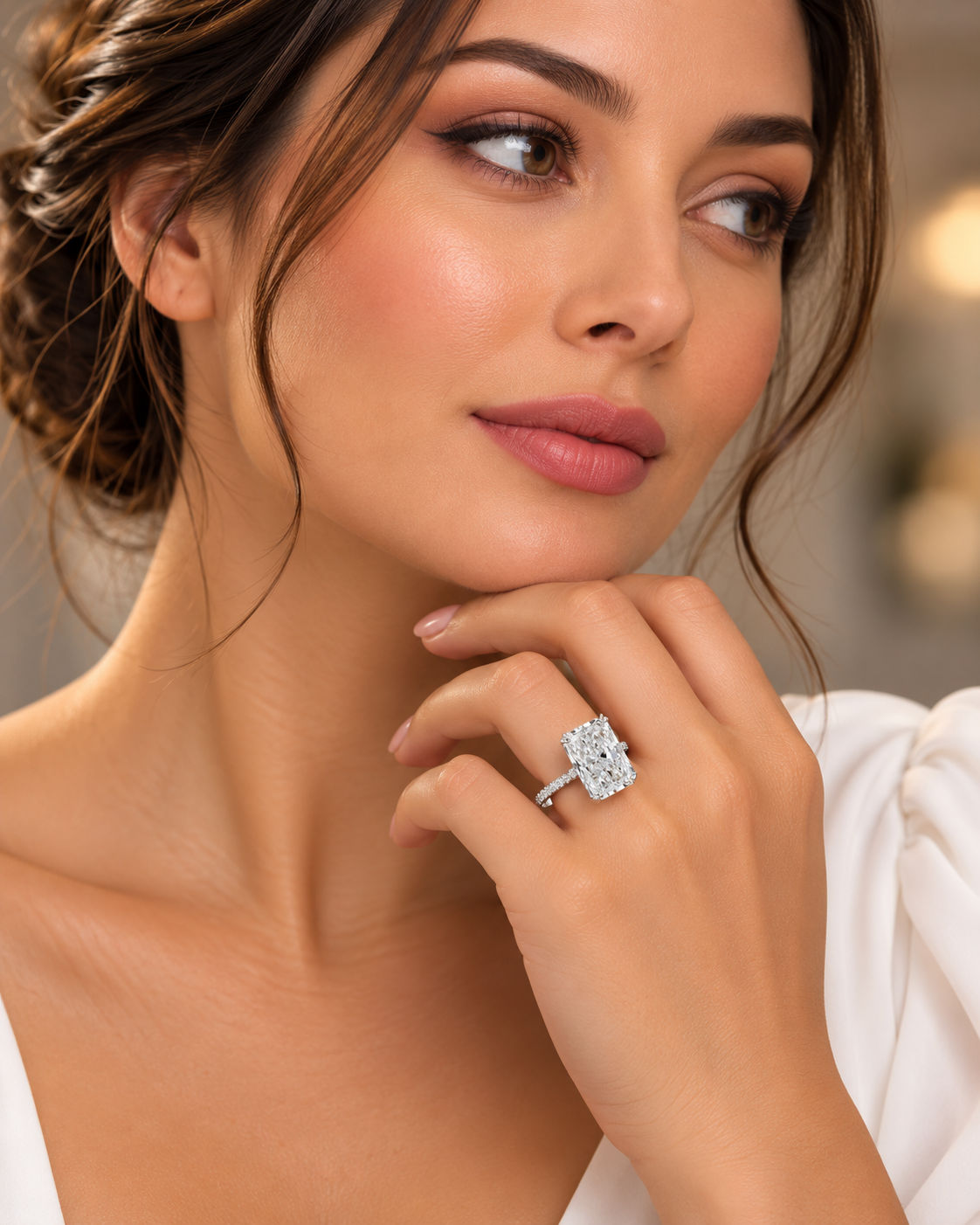 4.18 ct Radiant lab grown diamond – lifestyle