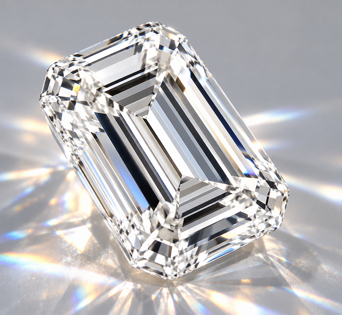 2.50 ct emerald lab grown diamond E VVS1