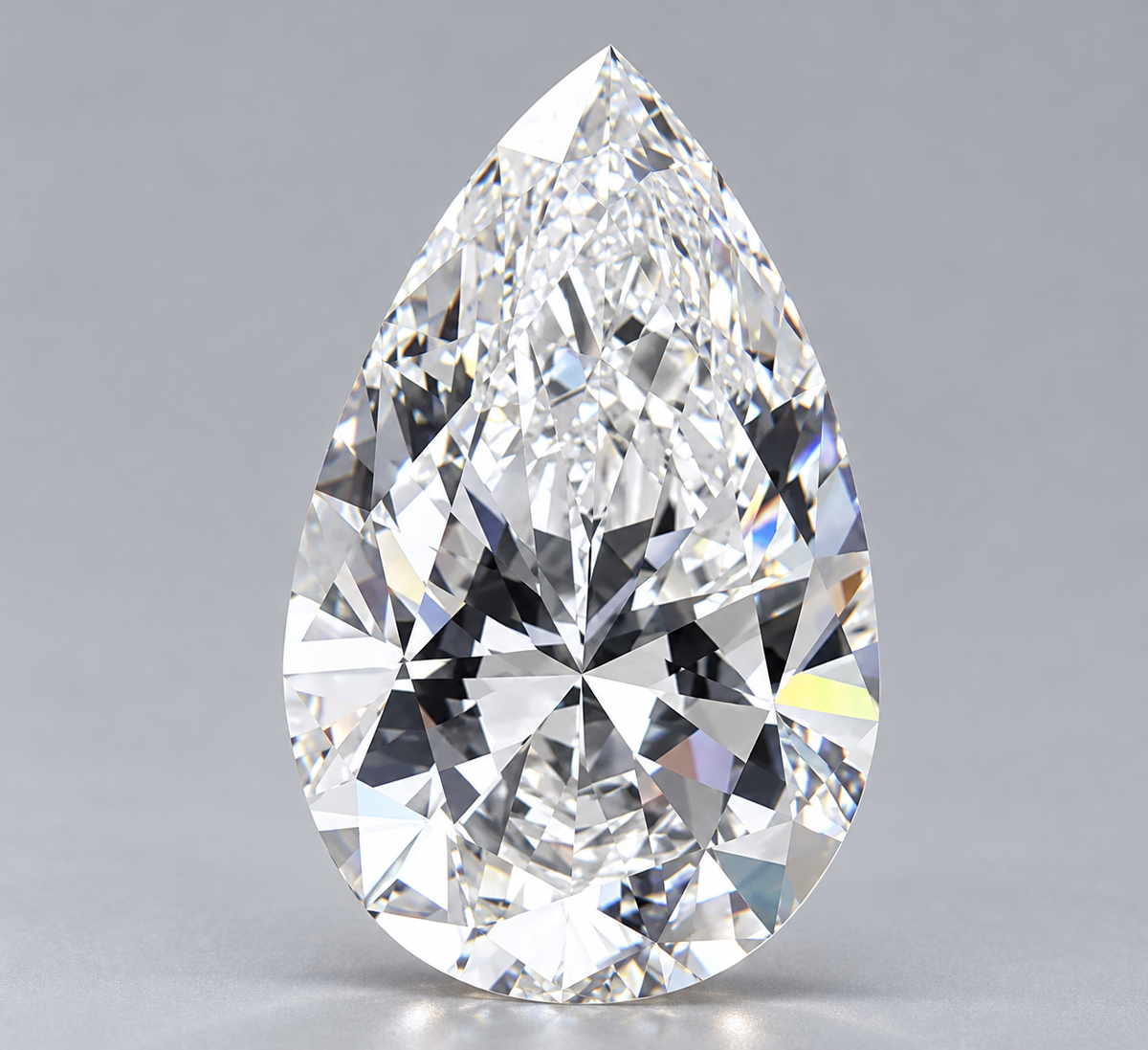 1.00 ct Pear lab grown diamond – face up