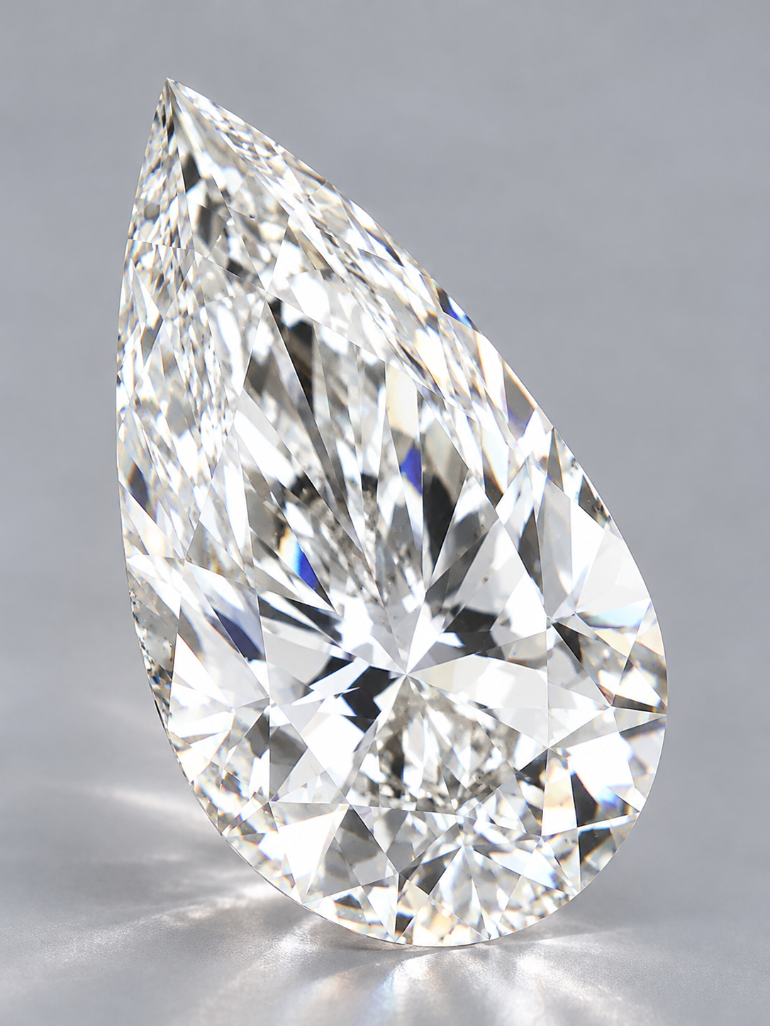 5.02 ct Pear lab grown diamond – angled view