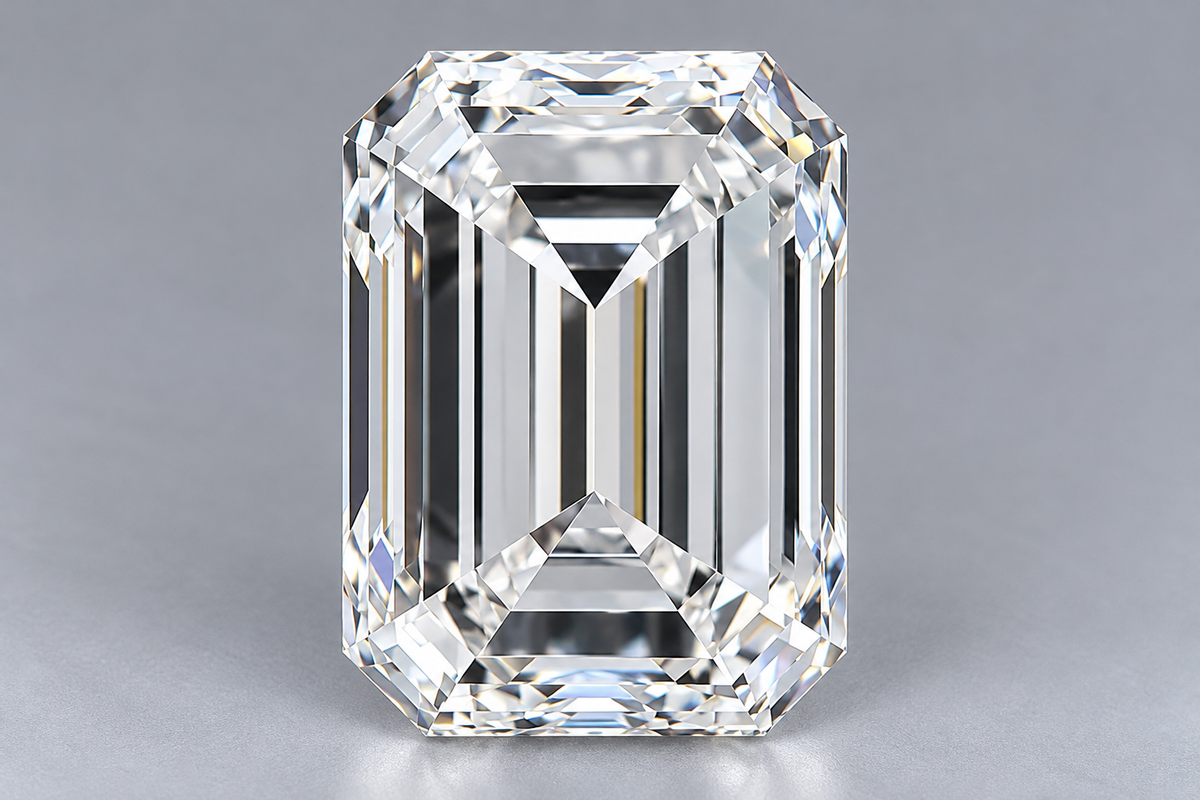 3.01 ct Emerald natural diamond – face up
