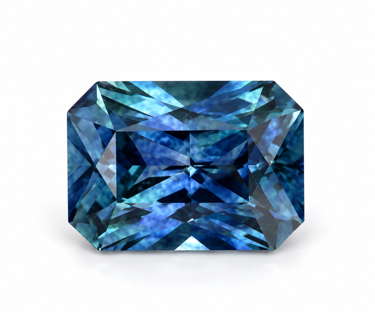 1.00 ct Octagonal sapphire – face up