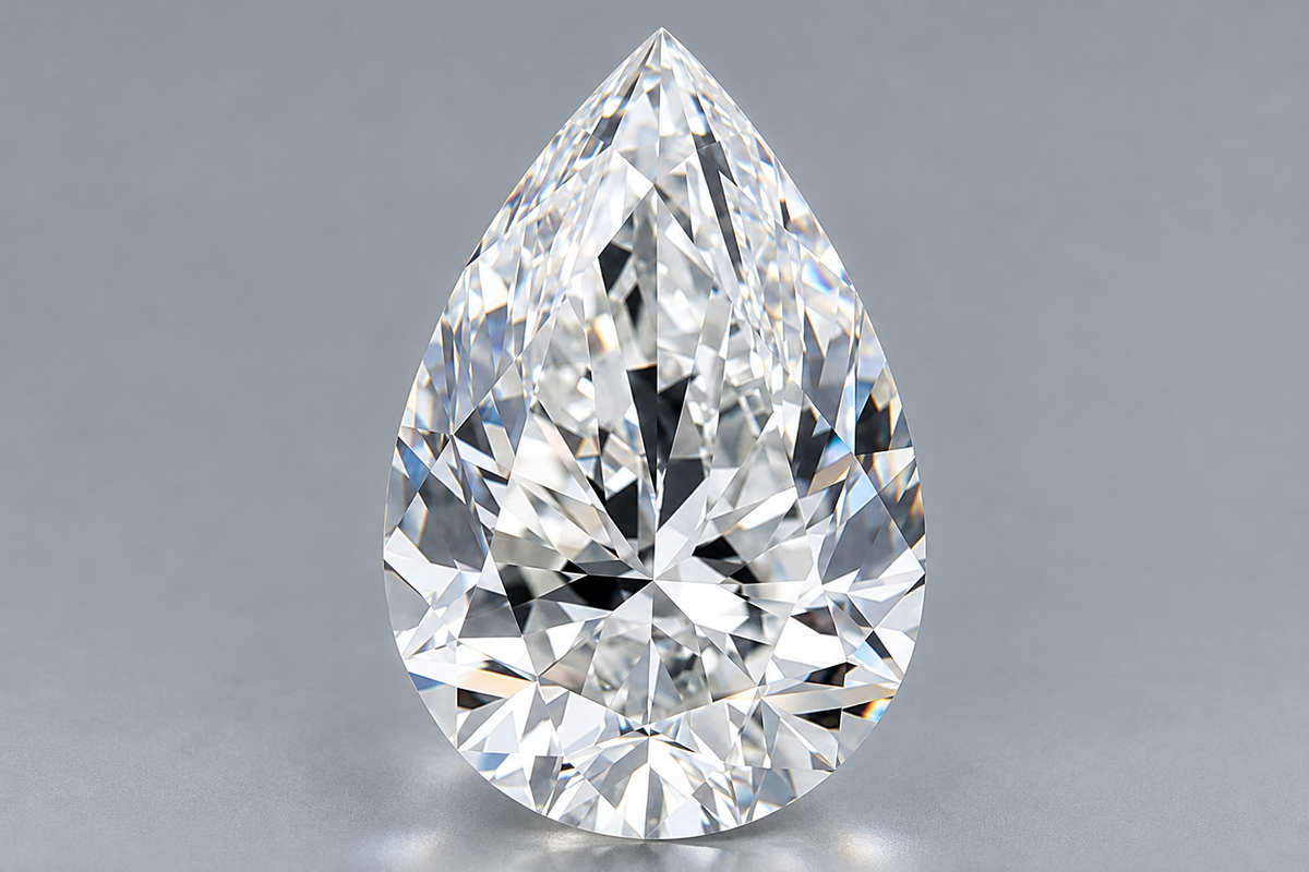 1.01 ct Pear natural diamond – face up