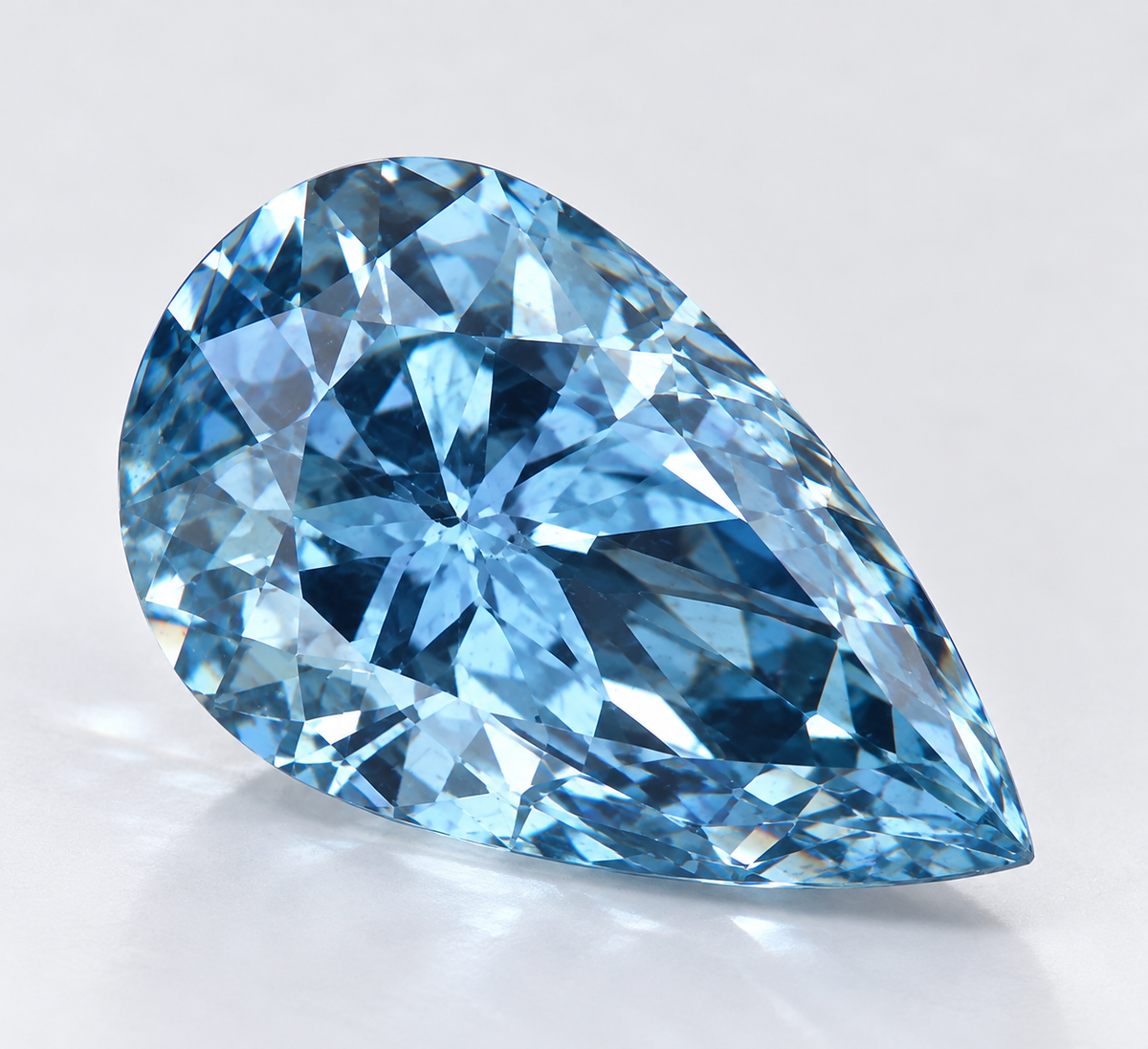 1.16 ct Pear sapphire – angled view